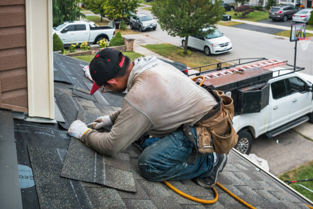 Professional Flat Roof Repair technician working in Rockford, IL